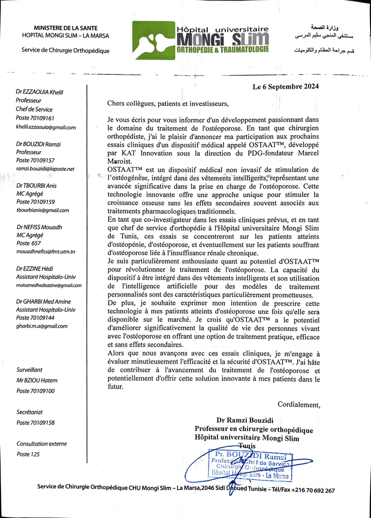 Letter of Intent - Dr. Bouzidi